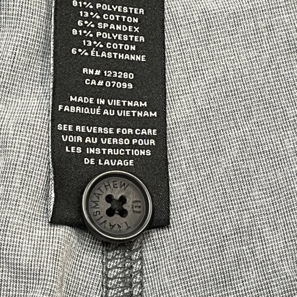 Travis Mathew Grommet Short Mens 30 9" Grey Pinstripe Performance Athletic Golf - Picture 9 of 11